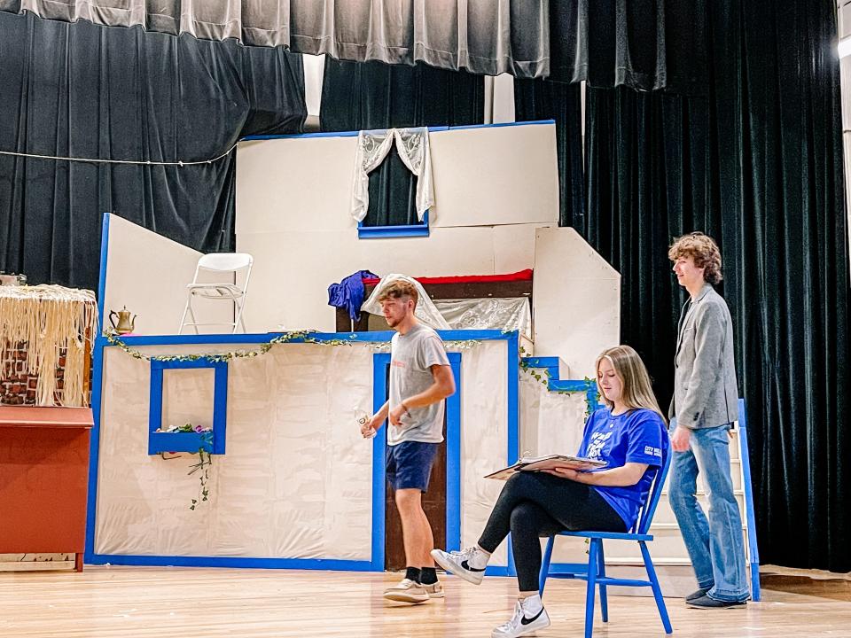 Gibbs High School students rehearse for their upcoming spring musical, "Mamma Mia!" on April 18, 2023