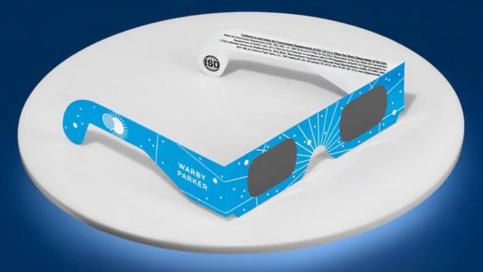 PHOTO: Warby Parker offers free ISO-certified eclipse glasses for April 8 total solar eclipse. (Warby Parker)