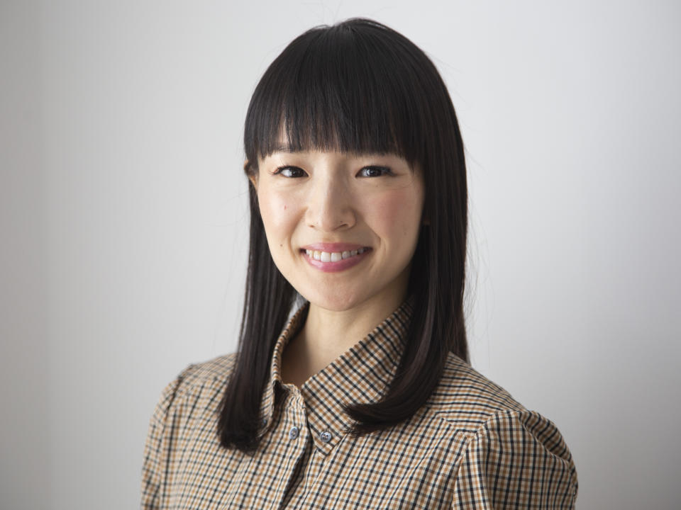 Author and television personality Marie Kondo poses for a portrait to promote her children's book "Kiki & Jax: The Life-Changing Magic of Friendship" on Monday, Nov. 4, 2019, in New York. (Photo by Andy Kropa/Invision/AP)