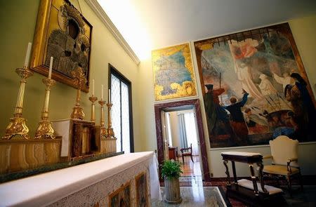 A view of Pope's apartment in Castel Gandolfo, near Rome, Italy, October 21, 2016. REUTERS/Tony Gentile