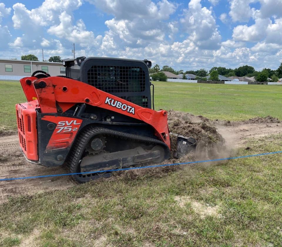 Crossroads Church moved dirt, both ceremonially and otherwise, at the site of its new facility on May 15. The church campus is at 8070 SW 60th Ave., Ocala.