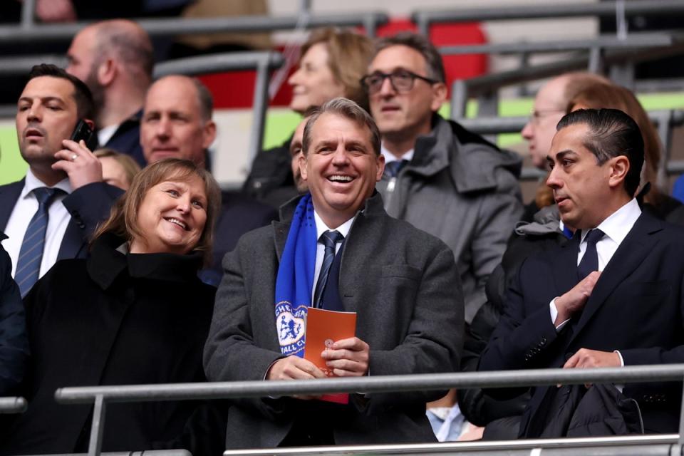 Todd Boehly watches on during the Carabao Cup final at Wembley last season (Getty Images)