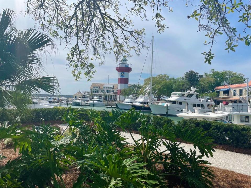 Harbour Town during the 2022 RBC Heritage Presented by Boeing golf tournament on Hilton Head Island.