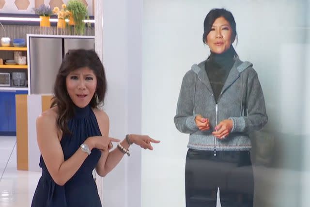 <p>CBS</p> 'Big Brother' host Julie Chen Moonves and her hologram