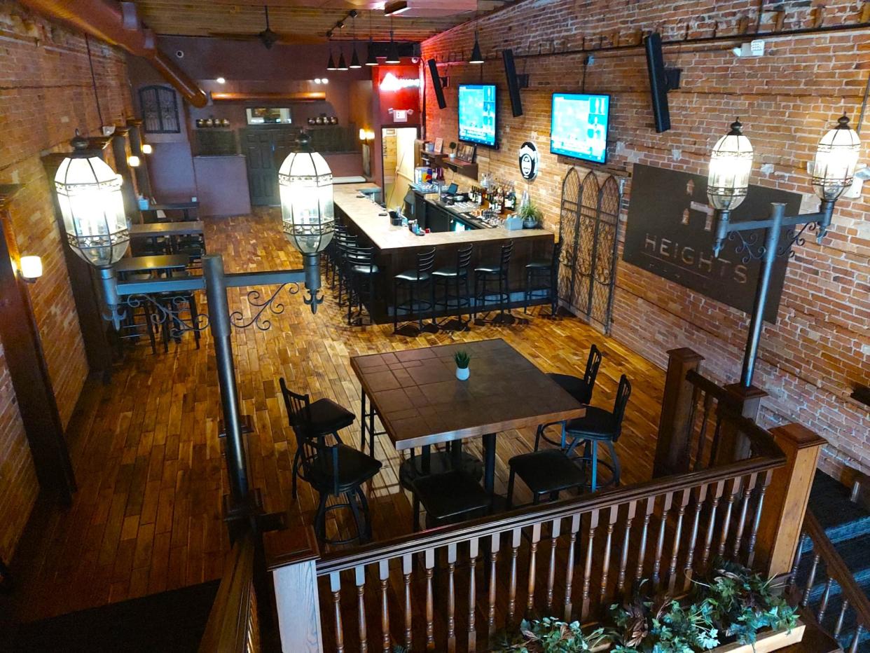 A view from the loft area towards the second floor of the Heights Pub and Parlor restaurant at 217 N. Washington St., in downtown Green Bay.