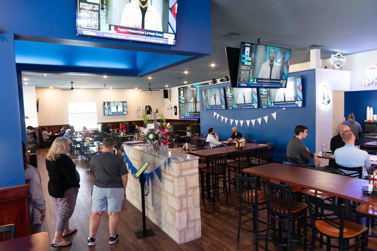 A renovated interior features a more open floor plan at Ichabod's Grille, 1521 S.W. 21st St., as patrons come in to eat lunch Wednesday.