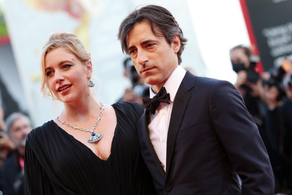 Greta Gerwig and Noah Baumbach at “White Noise” premiere in Venice - Credit: Getty Images