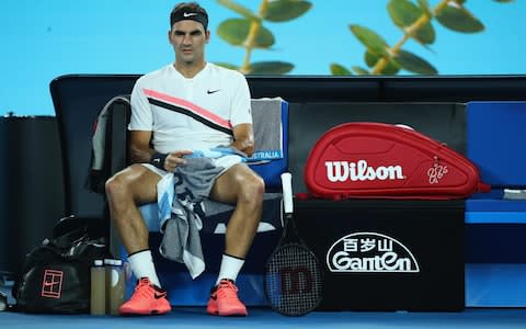 Roger Federer of Switzerland in his third round match against Richard Gasquet of France on day six of the 2018 Australian Open at Melbourne Park on January 20, 2018 in Melbourne, Australia - Credit: Getty Images