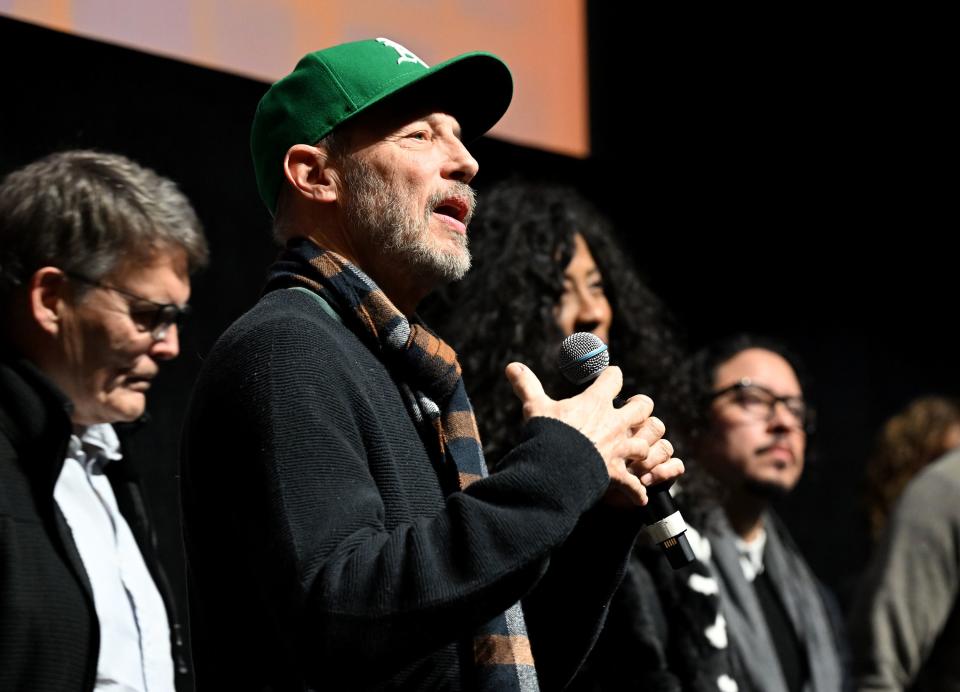 Jon Gries (Uncle Rico) answers a question from an audience member as cast and crew of the movie “Napoleon Dynamite,” gather at Sundance in Park City for a special 20 year anniversary showing at The Ray Theatre on Wednesday, Jan. 24, 2024. | Scott G Winterton, Deseret News