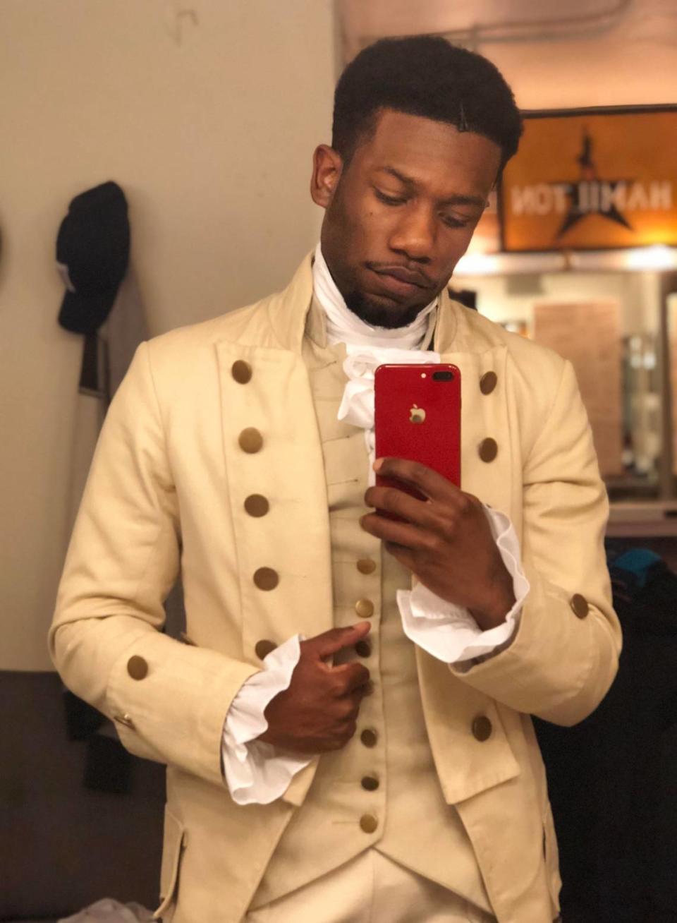 In 2018, Phillip Johnson Richardson landed in the “Hamilton” ensemble in Chicago and was an understudy for Hamilton and the dual part of Hercules Mulligan/James Madison. Courtesy Phillip Johnson Richardson