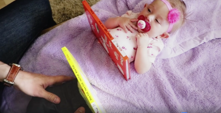 Baby Haven wakes up halfway through the trick. Photo: Facebook/WatchTheMagicShow