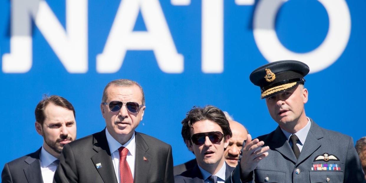 Turkish President Recep Tayyip Erdogan at NATO