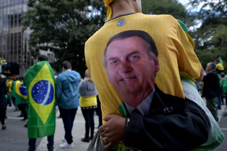 Des manifestants rassemblés pour exprimer leur soutien au président Jair Bolsonaro à Sao Paulo, au Brésil le 1er août 2021 (photo d'illustation) - NELSON ALMEIDA © 2019 AFP