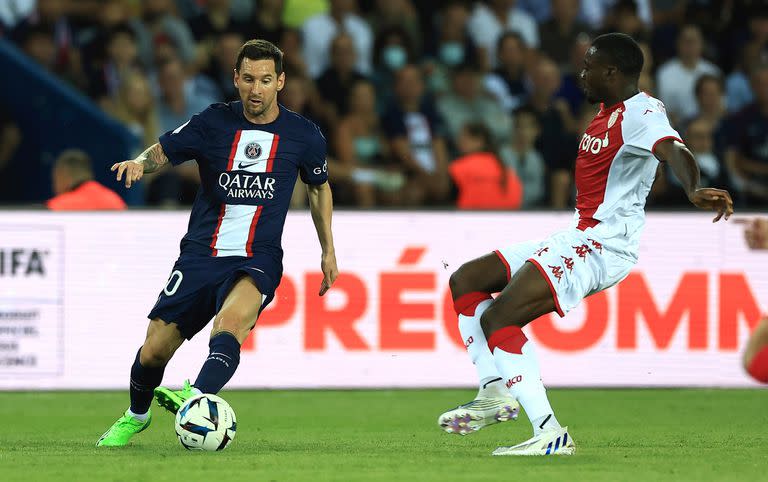 Lionel Messi, durante el empate contra Monaco