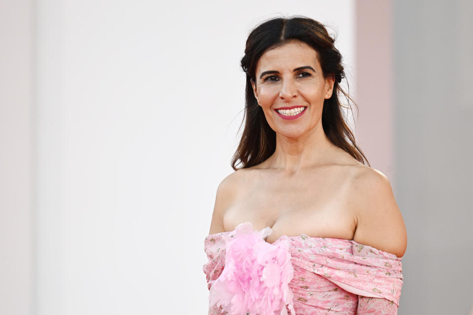 VENICE, ITALY - SEPTEMBER 06: Maha Dakhil attends a red carpet for the movie "Origin" at the 80th Venice International Film Festival on September 06, 2023 in Venice, Italy. (Photo by Kate Green/Getty Images)