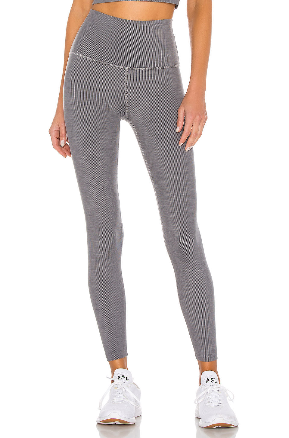 Beyond Yoga Heather Rib High Waist Midi Legging   