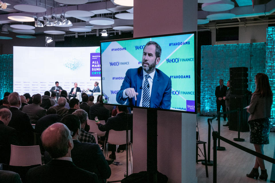 Ripple CEO Brad Garlinghouse at the Yahoo Finance All Markets Summit: Crypto on Feb. 7, 2018 in New York. (Gino DePinto/Oath)