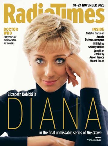 <p>Radio Times</p> Elizabeth Debicki recreates Diana's 1991 'Vogue' cover for 'Radio Times'