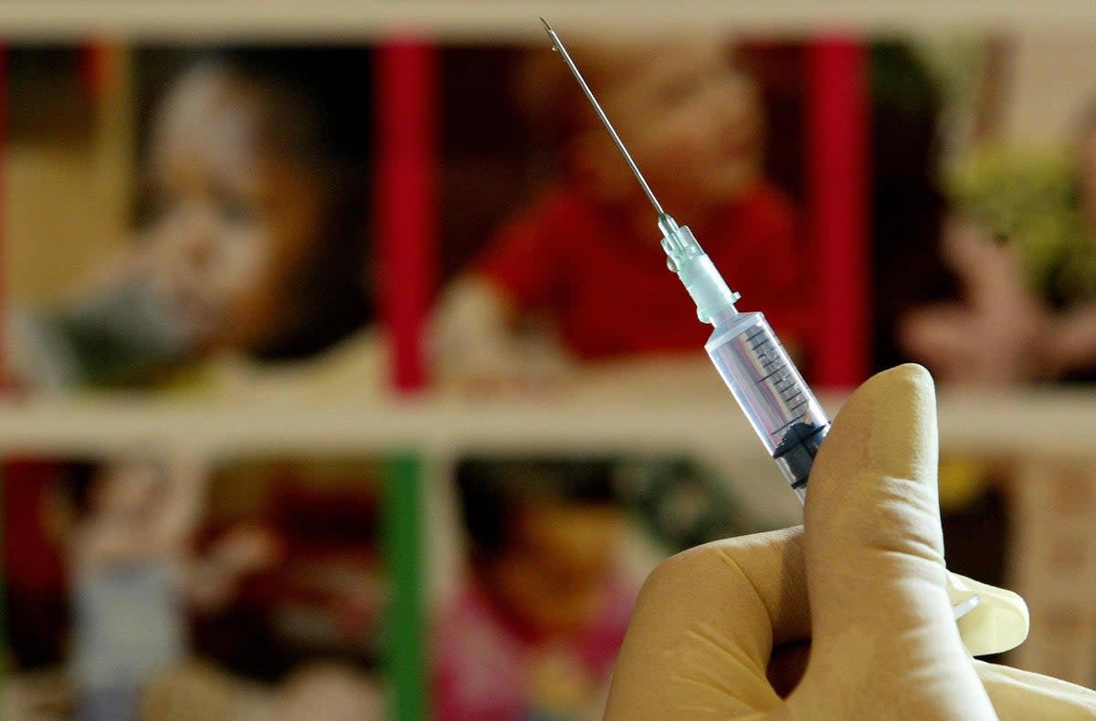 89.1 per cent of children in the UK have had the first dose of their Measles, Mumps and Rubella vaccinations  (Gareth Fuller/PA Wire)