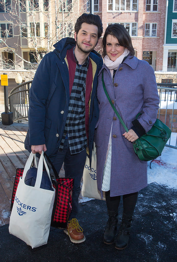 Ben Schwartz and Melanie Lynskey in Park City (Photo: Mat Hayward/Getty Images)