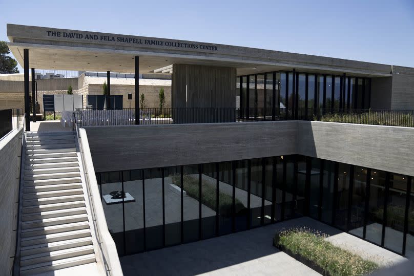 Exterior of the The David and Fela Shapell Family Collections Center on the he Moshal Shoah Legacy Campus, at Yad Vashem World Holocaust Remembrance Center in Jerusalem