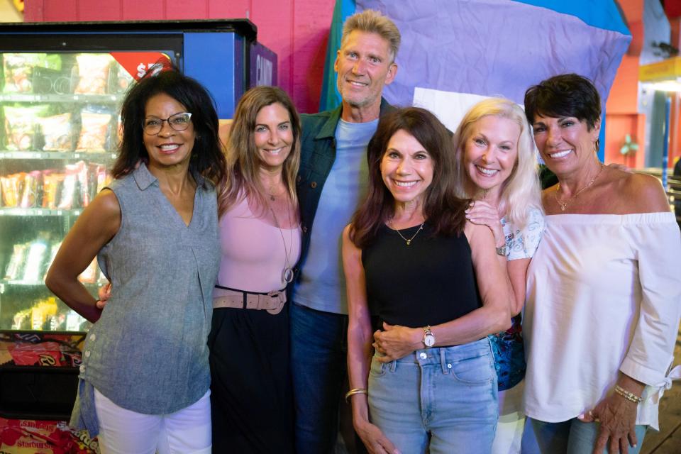 Sandra, Leslie, Gerry, Theresa, Ellen, and Susan at the Santa Monica Pier during one of the last group dates.