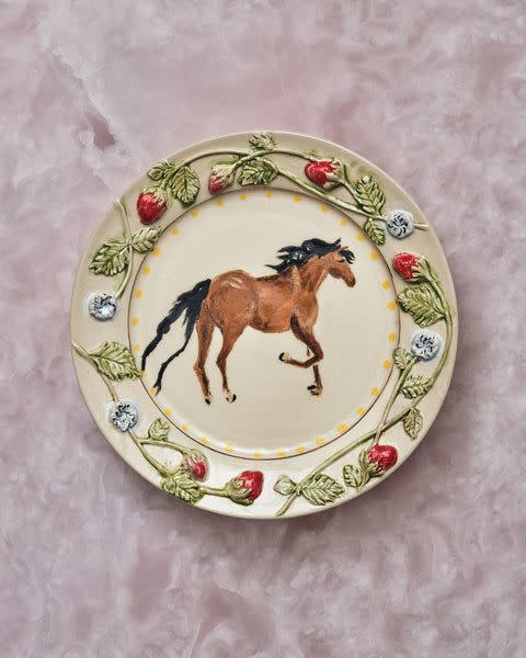 <p><a href="https://ireneneuwirth.com/products/one-of-a-kind-strawberry-horse-dinner-plate?_pos=7&_sid=943db4626&_ss=r" rel="nofollow noopener" target="_blank" data-ylk="slk:Shop Now;elm:context_link;itc:0;sec:content-canvas" class="link ">Shop Now</a></p><p>One-Of-A-Kind Dinner Plate</p><p>ireneneuwirth.com</p><p>$1200.00</p>