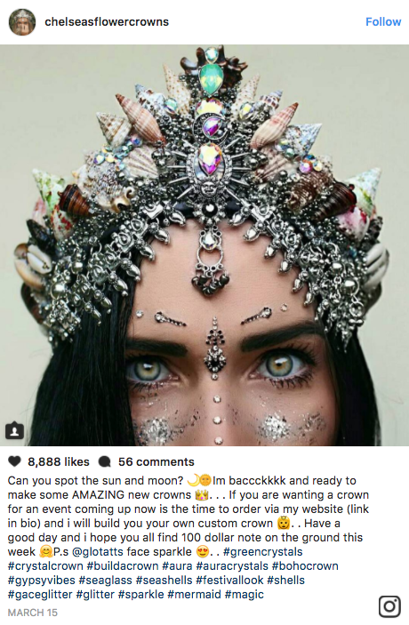One Woman is Selling Beautiful Mermaid Crowns.