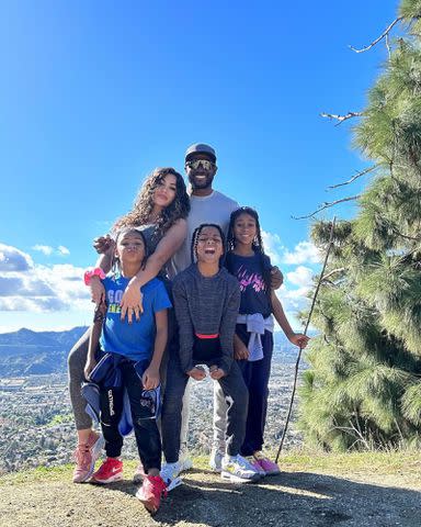 <p>Lilit Bush Instagram</p> Reggie Bush and his wife, Lilit Bush, with their kids: Agyemang, Uriah, and Briseis.