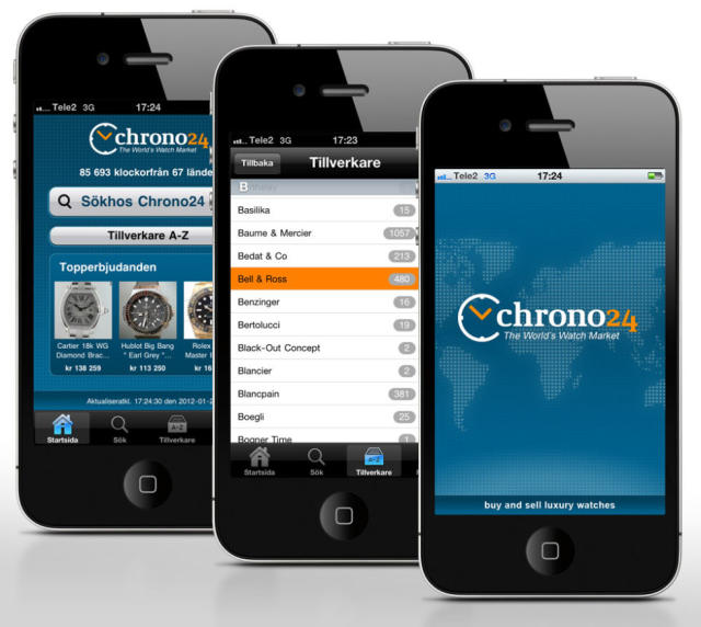 App Chrono24 para Android & iOS