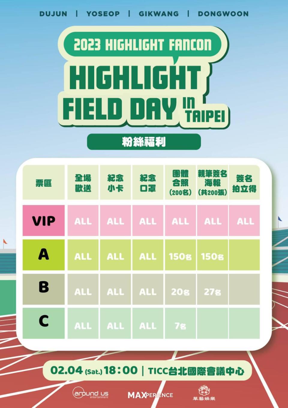 HIGHLIGHT運動會上，粉絲福利可說是送好送滿。（圖／華藝娛樂提供）