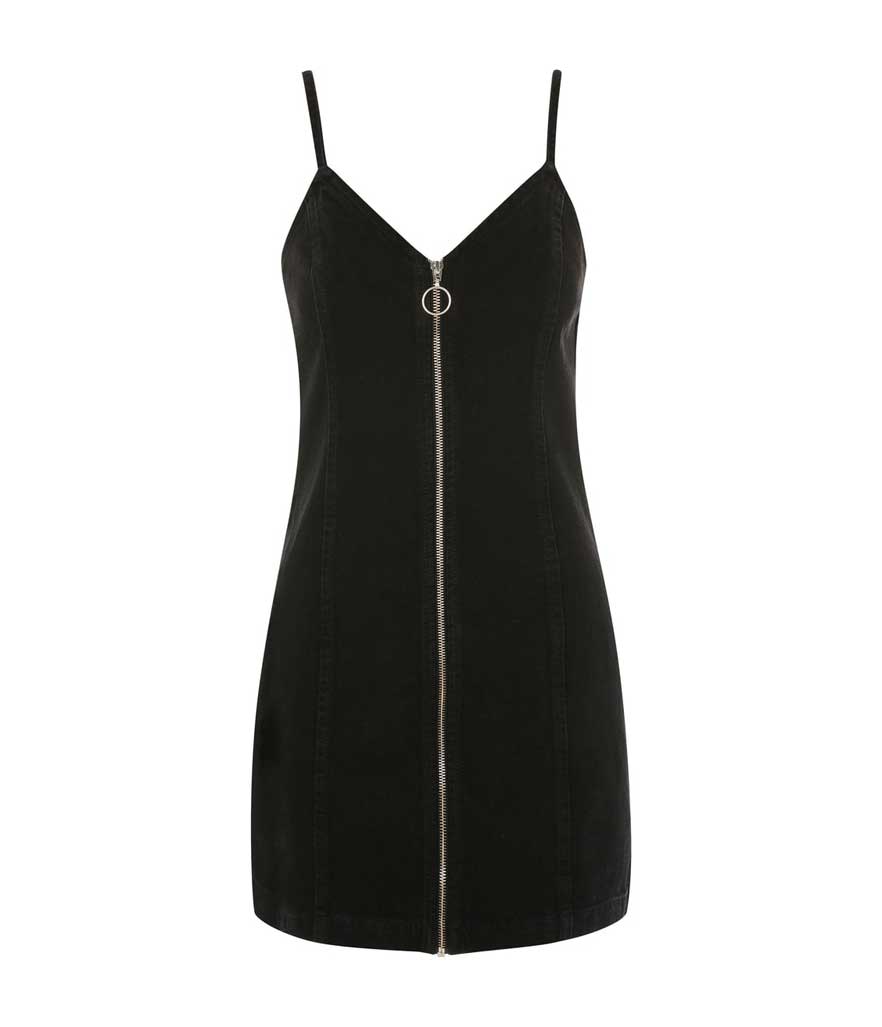 Zip up little black dress. 