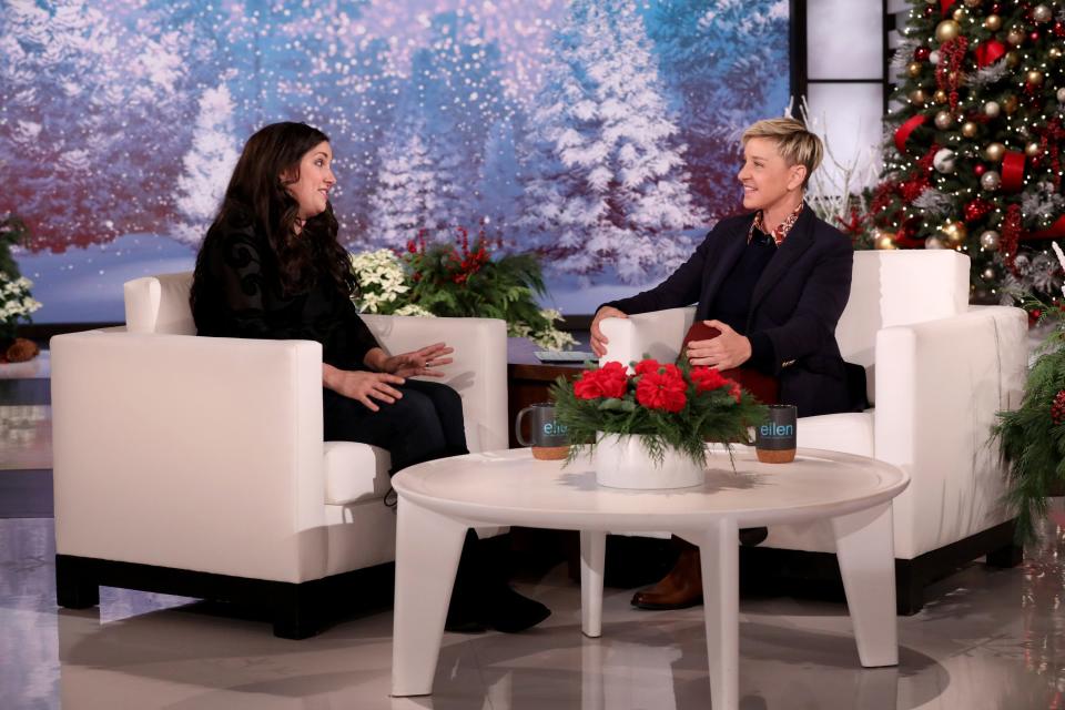 Ellen DeGeneres talks to Mary Katherine Backstrom on "The Ellen DeGeneres Show."