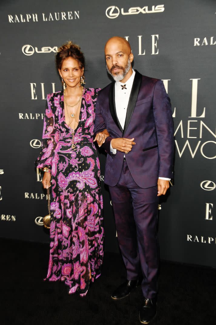 Halle Berry and Van Hunt at Elle’s Women in Hollywood at the Academy Museum of Motion Pictures on October 19, 2021 in Los Angeles, California. - Credit: Michael Buckner for Variety