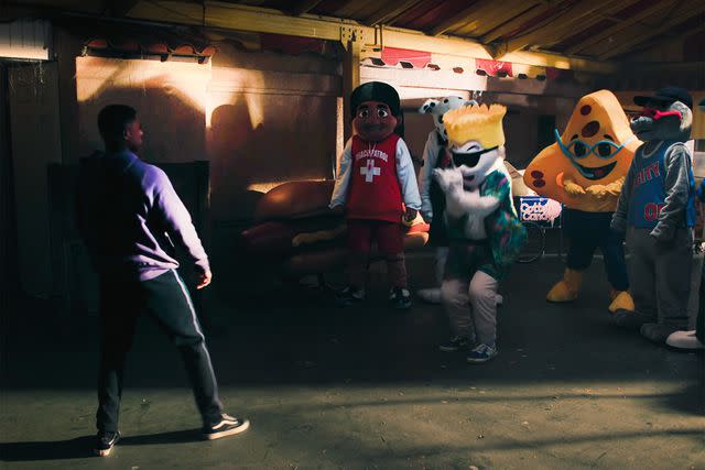 <p>Netflix</p> Vince Staples and angry mascots in 'The Vince Staples Show'