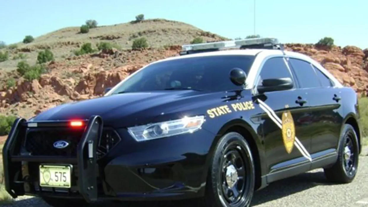 A police cruiser in the dessert