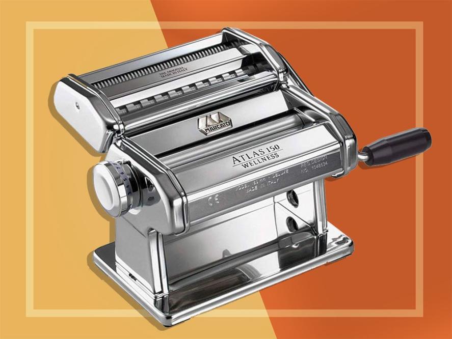 Marcato Atlas 150 Pasta Machine, Made In Italy, Blue, Includes Pasta  Cutter, Hand Crank, And Instructions