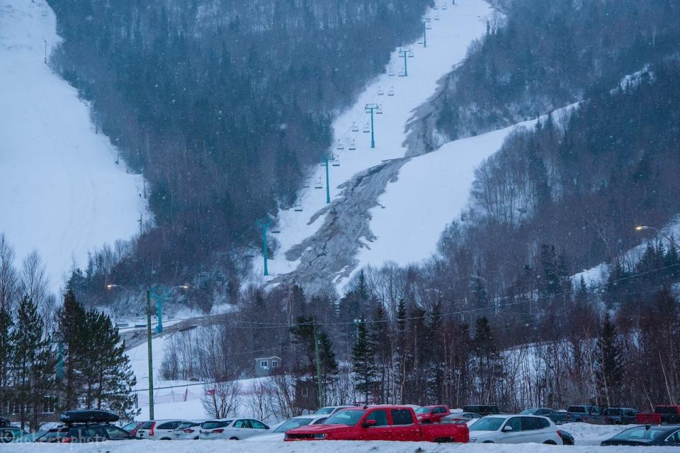 People in the Steady brook area awoke to the sight of a washout on Marble Mountain on Sunday morning.