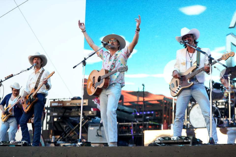 Midland performs during Stagecoach country music festival in Indio, Calif., on Friday, April 29, 2022. 