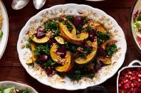 <p>This salad of roasted veggies and farro is Thanksgiving-side good, but weeknight-easy.</p><p><strong><a href="https://www.countryliving.com/food-drinks/recipes/a36666/roasted-beet-and-squash-salad/" rel="nofollow noopener" target="_blank" data-ylk="slk:Get the recipe;elm:context_link;itc:0;sec:content-canvas" class="link ">Get the recipe</a>.</strong> </p><p><a class="link " href="https://www.amazon.com/dp/B00282JL7G?tag=syn-yahoo-20&ascsubtag=%5Bartid%7C10050.g.4695%5Bsrc%7Cyahoo-us" rel="nofollow noopener" target="_blank" data-ylk="slk:SHOP SHEET PANS;elm:context_link;itc:0;sec:content-canvas">SHOP SHEET PANS</a></p>
