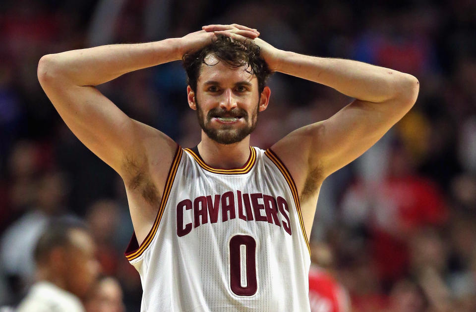 The Cavs locked up Kevin Love, their lone remaining All-Star, with a four-year, $120 million extension. (Getty)