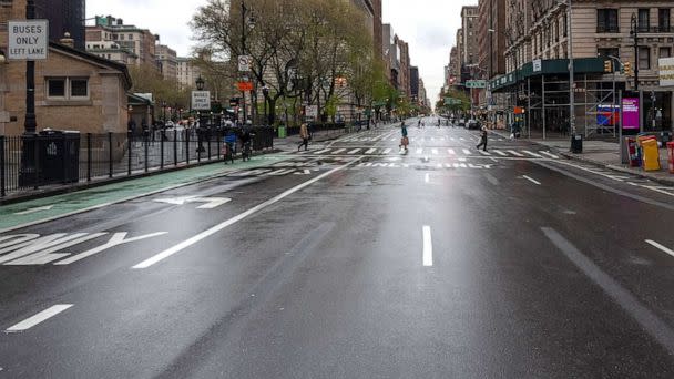 PHOTO: An empty street is seen in New York City, on April 24, 2020. (Alexi Rosenfeld/Getty Images, FILE)