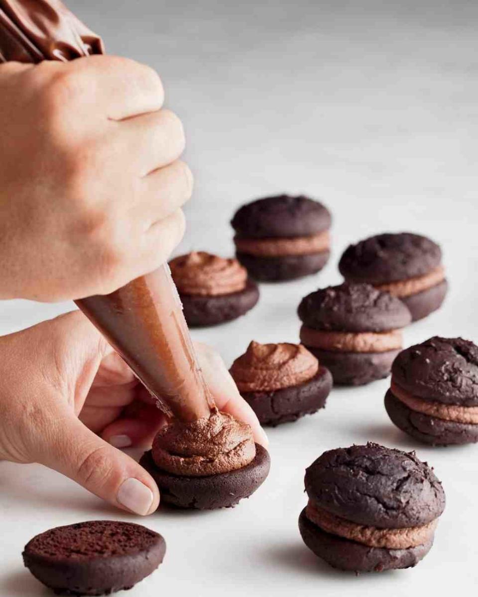 <strong>Get the <a href="http://www.marthastewart.com/865308/mini-chocolate-whoopie-pies" target="_blank">Mini Chocolate Whoopie Pies recipe</a> from Martha Stewart</strong>