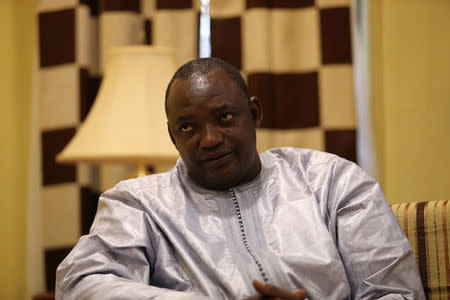 Gambian president-elect Adama Barrow is seen during an exclusive interview with Reuters in Banjul, Gambia, December 12, 2016. REUTERS/Afolabi Sotunde