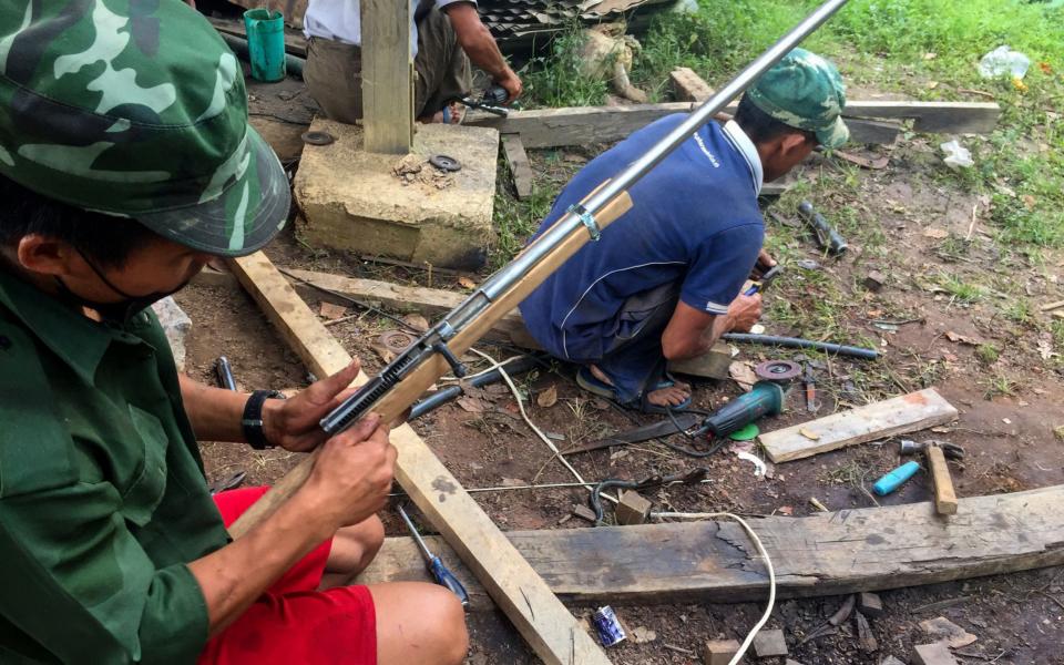 Preparing for fighting near Demoso, Kayah state