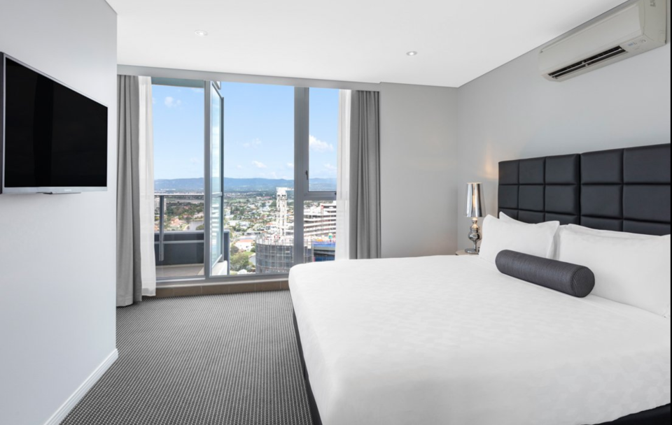 bedroom at Meriton Suites Broadbeach 