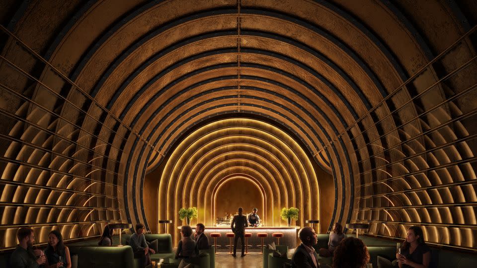 How the snazzy underground bar could look. - DBOX/The London Tunnels