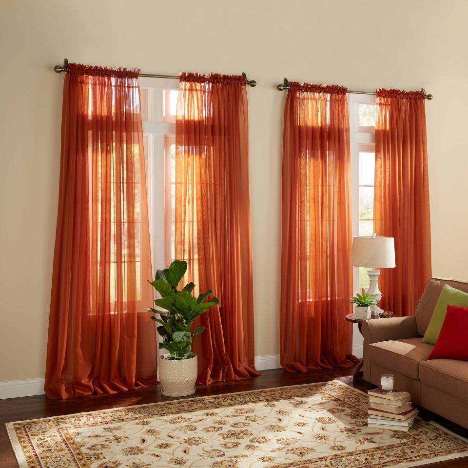 Rust colored curtains