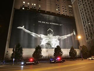 The LeBron James mural was a target of scorn last summer after "The Decision" rocked Cleveland