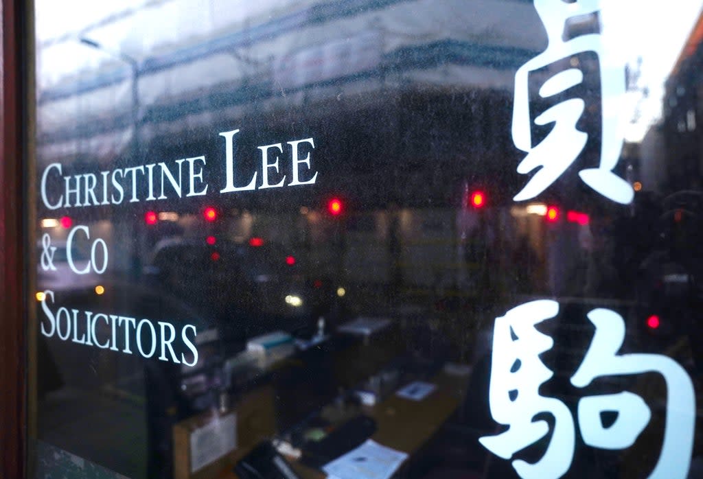 The offices of Christine Lee and Co on Wardour Street, central London (Victoria Jones/PA) (PA Wire)